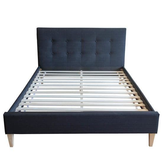 Dobbeltseng - Sengeramme - Polstret seng 160x200 Cm - Sort