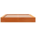 Miniatyrbilde 3 av 9: vidaXL Sengeramme uten madrass voksbrun 140x200 cm heltre furu