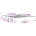 Miniatyrbilde 8 av 9: vidaXL Sengeramme uten madrass voksbrun 140x200 cm heltre furu