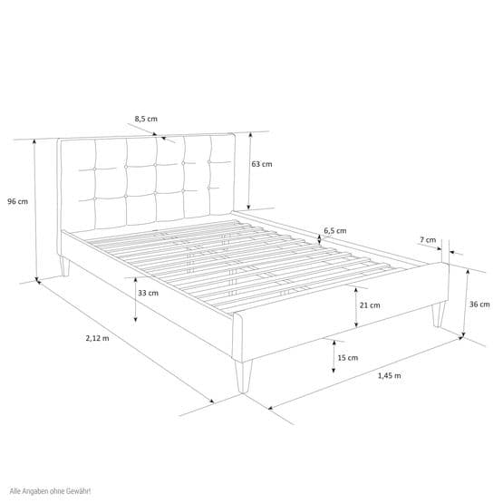 Dobbeltseng - Sengeramme - Polstret seng 180x200 Cm - Brun