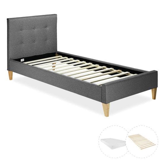 Yhden hengen sänky - 90x200 cm Päätyllä - Harmaa