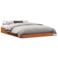 Miniatyrbilde 8 av 8: vidaXL Sengeramme uten madrass voksbrun 160x200 cm heltre furu