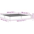 Miniatyrbilde 7 av 8: vidaXL Sengeramme uten madrass voksbrun 180x200 cm heltre furu