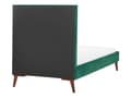 Miniatyrbild 7 av 11: Säng 90 x 200 cm Grön Sammet Klädd Ram Quiltad