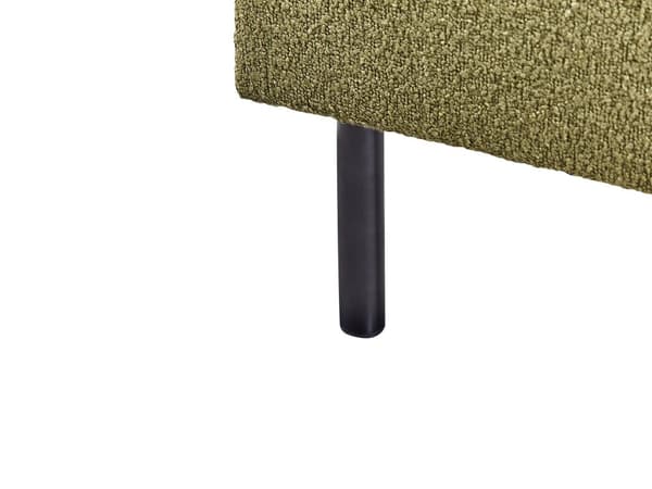 Säng Grön Boucle Polyester Tyg Dubbel 180 x 200 cm Lamellram Halvrund Sänggavel Minimalistisk Retro Design Sovrum