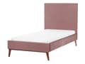 Miniatyrbilde 4 av 11: Seng Rosa Fløyel 90 x 200 cm Sengegavl Komfortabel Elegant Moderne Skandinavisk Soverom