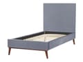 Miniatyrbilde 6 av 11: Seng Grå Fløyel 90 x 200 cm Sengegavl Komfortabel Elegant Moderne Skandinavisk Soverom