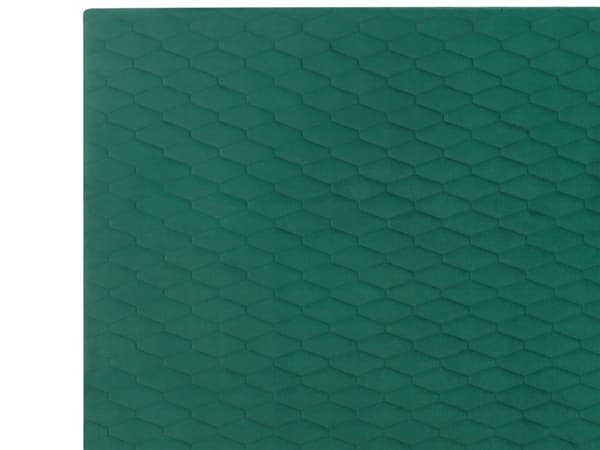Grøn Velour seng med en Ramme 90 x 200 cm polstret ramme hovedgærde bikage quiltet moderne design