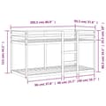 Pikkukuva 9 / 9: vidaXL Kerrossänky vahanruskea 90x200 cm täysi mänty
