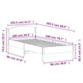 Miniatyrbilde 8 av 9: vidaXL Sengeramme uten madrass 100x200 cm heltre furu