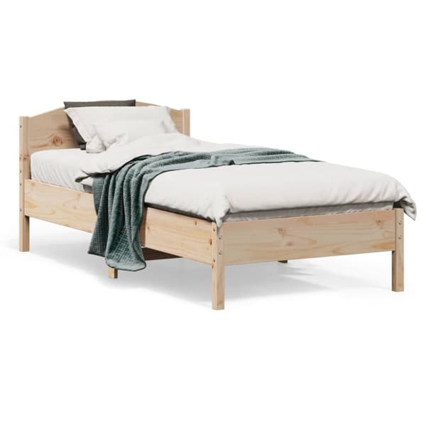 vidaXL sengeramme uden madras 90x190 cm massivt fyrretræ
