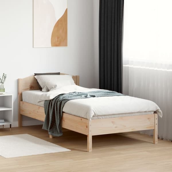 vidaXL sengeramme uden madras 90x190 cm massivt fyrretræ