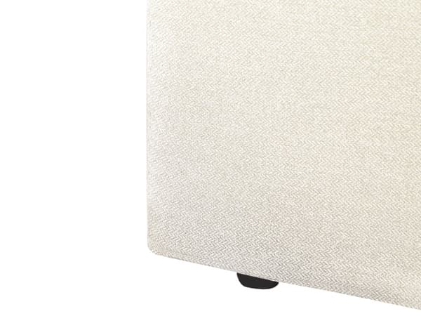 Parisänky beige 140 x 200 cm kangasverhoilu säilytystila tikattu pääty sälepohja moderni