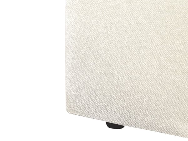 Parisänky beige 180 x 200 cm kangasverhoilu säilytystila tikattu pääty sälepohja moderni