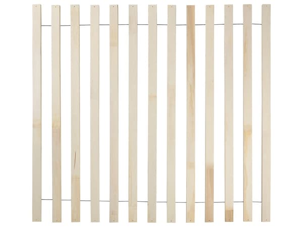 Seng Lyst gummitræ 160 x 200 cm Dekorativt hovedgærde Fletværk Lamelbund Rustik stil Dobbeltseng Sengestel Soveværelse