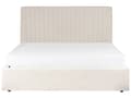 Miniatyrbilde 6 av 11: Seng med oppbevaring Beige Stoff Polyester 160 x 200 cm Sengegavl Oppbevaringsfunksjon Moderne design Soverom Dobbeltseng