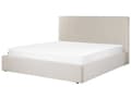Miniatyrbillede 4 af 11: Seng Beige Polyester 180 x 200 cm Moderne To Mands Seng med Opbevaring Blød Sengegavl Dobbeltseng Sengeramme Retro Design