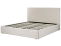 Miniatyrbillede 5 af 11: Seng Beige Polyester 180 x 200 cm Moderne To Mands Seng med Opbevaring Blød Sengegavl Dobbeltseng Sengeramme Retro Design