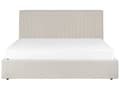 Miniatyrbillede 6 af 11: Seng Beige Polyester 180 x 200 cm Moderne To Mands Seng med Opbevaring Blød Sengegavl Dobbeltseng Sengeramme Retro Design