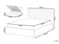 Miniatyrbillede 3 af 11: Seng Beige Polyester 140 x 200 cm Moderne Trekvart Seng med Opbevaring Blød Sengegavl Halvandenmands 3 kvart Seng Retro Design Soveværelse