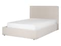 Miniatyrbillede 4 af 11: Seng Beige Polyester 140 x 200 cm Moderne Trekvart Seng med Opbevaring Blød Sengegavl Halvandenmands 3 kvart Seng Retro Design Soveværelse