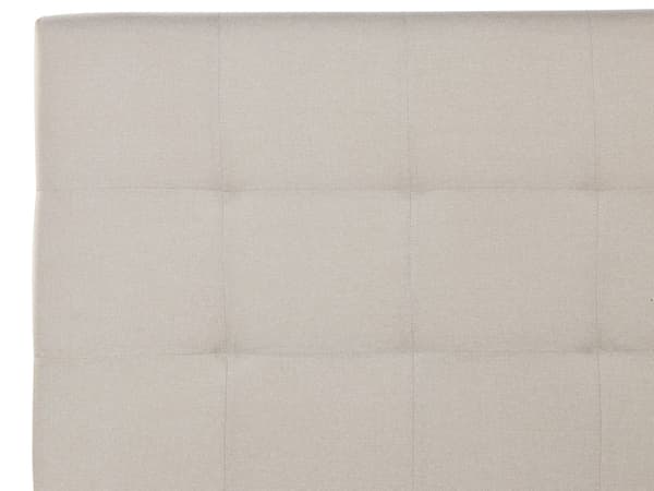 Seng Beige Stof 160 x 200 cm Moderne To Mands Seng med Opbevaring Blød Sengegavl Dobbeltseng Sengeramme Retro Design