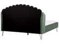 Miniatyrbilde 6 av 10: Sengeramme Grønn Fløyelspolstring 160 x 200 cm Metallben Retro design tuftet Sengegavl