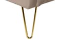 Miniatyrbilde 9 av 10: Sengeramme Taupe Fløyelspolstring 140 x 200 cm Metallben Retro design tuftet Sengegavl