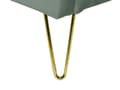 Miniatyrbilde 9 av 10: Sengeramme Grønn Fløyelspolstring 140 x 200 cm Metallben Retro design tuftet Sengegavl