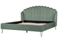 Miniatyrbillede 4 af 10: Seng Grøn Velour 180 x 200 cm Moderne To Mands Seng Kanal Tuftet Sengegavl Dobbeltseng Sengeramme Retro Design Metalben