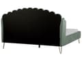 Miniatyrbillede 6 af 10: Seng Grøn Velour 180 x 200 cm Moderne To Mands Seng Kanal Tuftet Sengegavl Dobbeltseng Sengeramme Retro Design Metalben