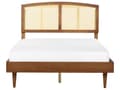 Miniatyrbilde 4 av 11: Seng Lys gummitre Super King Size med sengegavl Lamellbunn Minimalistisk rustikk stil 140 x 200 cm