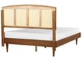 Miniatyrbilde 5 av 11: Seng Lys gummitre Super King Size med sengegavl Lamellbunn Minimalistisk rustikk stil 140 x 200 cm