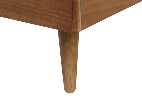 Seng Lys gummitre Super King Size med sengegavl Lamellbunn Minimalistisk rustikk stil 140 x 200 cm