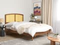 Miniatyrbilde 2 av 11: Seng Lys gummitre Super King Size med sengegavl Lamellbunn Minimalistisk rustikk stil 140 x 200 cm