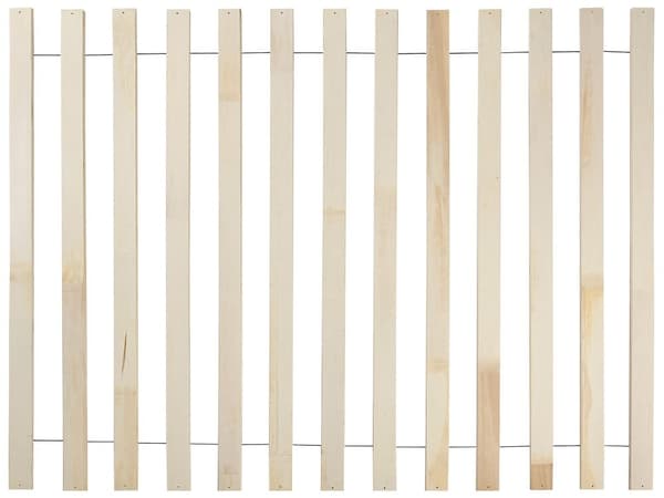 Sänky vaalea puu 140 x 200 cm LED-valo kumipuu ruskea sälepohja minimalistinen rustiikki tyyli