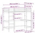 Pikkukuva 10 / 11: vidaXL Parvisänky työpöydällä 90x200 cm täysi mänty