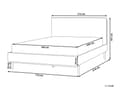 Miniatyrbilde 3 av 10: Spileramme Beige Polyester Stoff Polstret Dobbeltstørrelse Moderne Design 160 x 200 cm