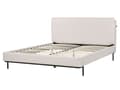 Miniatyrbilde 4 av 10: Spileramme Beige Polyester Stoff Polstret Dobbeltstørrelse Moderne Design 160 x 200 cm