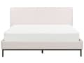 Miniatyrbilde 5 av 10: Spileramme Beige Polyester Stoff Polstret Dobbeltstørrelse Moderne Design 160 x 200 cm