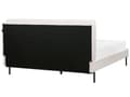 Miniatyrbilde 6 av 10: Spileramme Beige Polyester Stoff Polstret Dobbeltstørrelse Moderne Design 160 x 200 cm