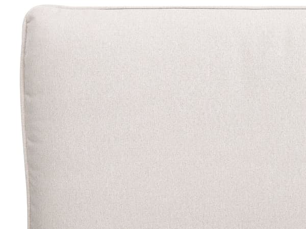 Spileramme Beige Polyester Stoff Polstret Dobbeltstørrelse Moderne Design 160 x 200 cm