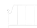 Miniatyrbilde 7 av 9: Sengeramme Hvit Metall 140 x 200 cm Lameller i poppeltre Industriell og minimalistisk stil Dobbeltseng Soverom