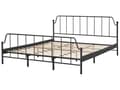 Miniatyrbilde 4 av 9: Sengeramme Svart Metall 180 x 200 cm Lameller i poppeltre Industriell og minimalistisk stil Dobbeltseng Soverom