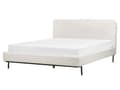 Miniatyrbilde 4 av 11: Spileramme Off-white Boucle Polstret Dobbeltstørrelse Moderne Design 160 x 200 cm