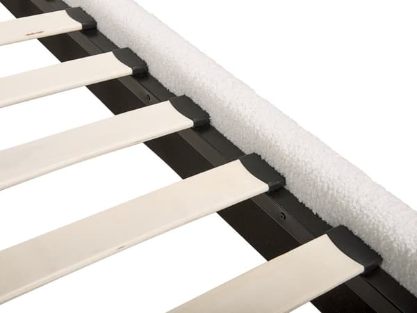 Spileramme Off-white Boucle Polstret Dobbeltstørrelse Moderne Design 160 x 200 cm