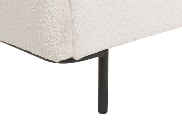 Spileramme Off-white Boucle Polstret Dobbeltstørrelse Moderne Design 160 x 200 cm