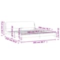 Miniatyrbillede 8 af 9: vidaXL sengeramme med sengegavl 200x200 cm stof cremefarvet
