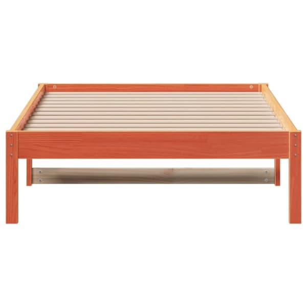 vidaXL Vuodesohva ilman patjaa vahanruskea 80x200 cm täysi mänty