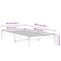Miniatyrbilde 8 av 9: vidaXL Dagseng uten madrass voksbrun 80x200 cm heltre furu